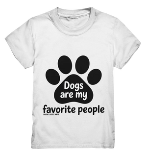 .dogs are my favorite people - heartfelt pet art - Kids Premium Shirt Bright Lights Arts
