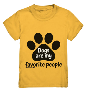 .dogs are my favorite people - heartfelt pet art - Kids Premium Shirt Bright Lights Arts