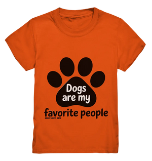 .dogs are my favorite people - heartfelt pet art - Kids Premium Shirt Bright Lights Arts