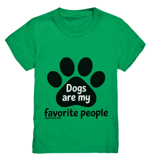 .dogs are my favorite people - heartfelt pet art - Kids Premium Shirt Bright Lights Arts