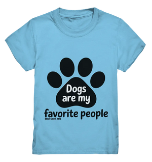 .dogs are my favorite people - heartfelt pet art - Kids Premium Shirt Bright Lights Arts