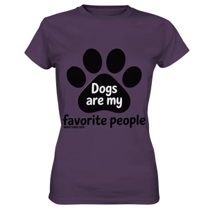 .dogs are my favorite people - heartfelt pet art - Ladies Premium Shirt Bright Lights Arts