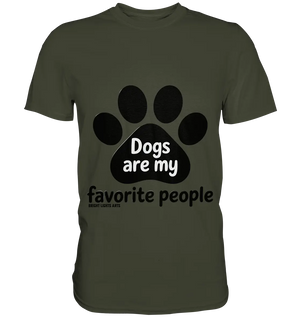 .dogs are my favorite people - heartfelt pet art - Premium Shirt Bright Lights Arts