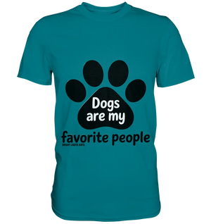 .dogs are my favorite people - heartfelt pet art - Premium Shirt Bright Lights Arts