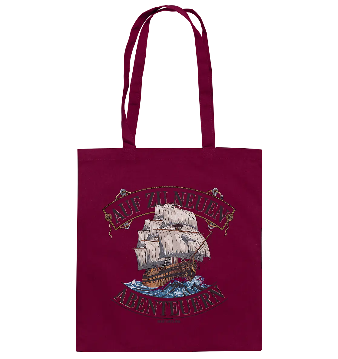AUF ZU NEUEN ABENTEUERN – Inspirierendes Segelschiff-Design - Baumwolltasche Bright Lights Arts