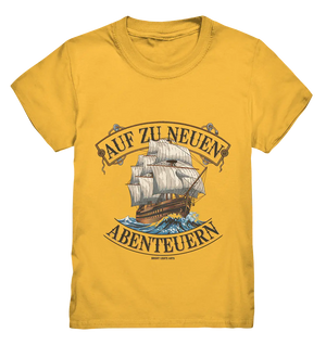 AUF ZU NEUEN ABENTEUERN – Inspirierendes Segelschiff-Design - Kids Premium Shirt Bright Lights Arts
