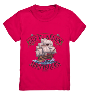 AUF ZU NEUEN ABENTEUERN – Inspirierendes Segelschiff-Design - Kids Premium Shirt Bright Lights Arts