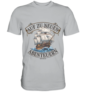 AUF ZU NEUEN ABENTEUERN – Inspirierendes Segelschiff-Design - Premium Shirt Bright Lights Arts