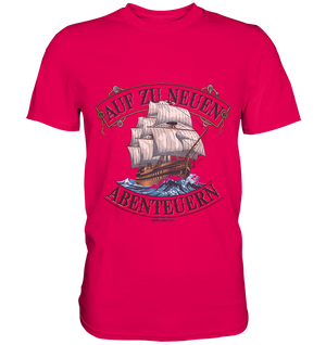 AUF ZU NEUEN ABENTEUERN – Inspirierendes Segelschiff-Design - Premium Shirt Bright Lights Arts