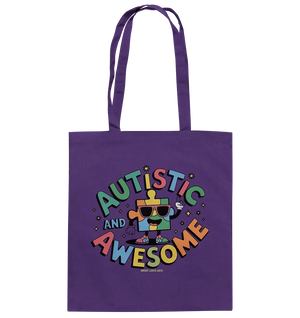 AUTISTIC AND AWESOME – Einzigartiges Puzzle-Design voller Optimismus - Baumwolltasche Bright Lights Arts