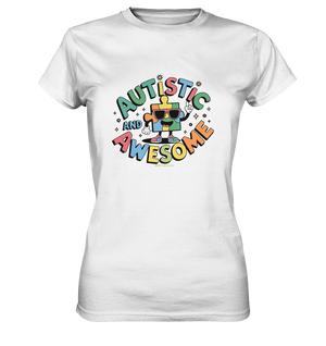 AUTISTIC AND AWESOME – Einzigartiges Puzzle-Design voller Optimismus - Ladies Premium Shirt Bright Lights Arts