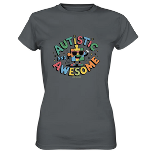 AUTISTIC AND AWESOME – Einzigartiges Puzzle-Design voller Optimismus - Ladies Premium Shirt Bright Lights Arts