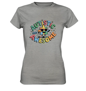 AUTISTIC AND AWESOME – Einzigartiges Puzzle-Design voller Optimismus - Ladies Premium Shirt Bright Lights Arts