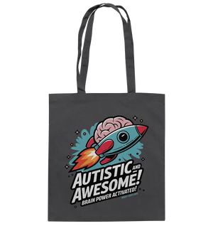 AUTISTIC AND AWESOME – Inspirierendes Raketen-Design voller Kreativität - Baumwolltasche Bright Lights Arts