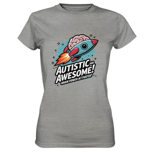 AUTISTIC AND AWESOME – Inspirierendes Raketen-Design voller Kreativität - Ladies Premium Shirt Bright Lights Arts