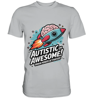 AUTISTIC AND AWESOME – Inspirierendes Raketen-Design voller Kreativität - Premium Shirt Bright Lights Arts