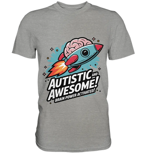 AUTISTIC AND AWESOME – Inspirierendes Raketen-Design voller Kreativität - Premium Shirt Bright Lights Arts