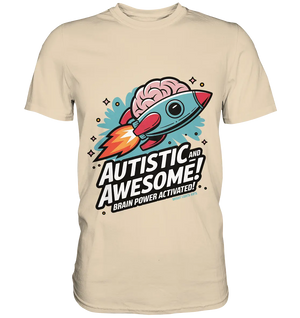 AUTISTIC AND AWESOME – Inspirierendes Raketen-Design voller Kreativität - Premium Shirt Bright Lights Arts