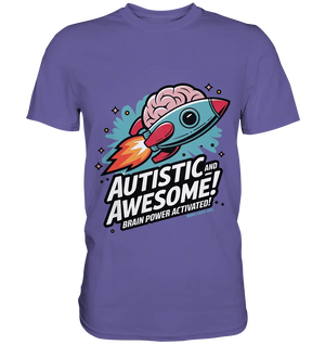 AUTISTIC AND AWESOME – Inspirierendes Raketen-Design voller Kreativität - Premium Shirt Bright Lights Arts