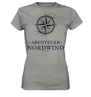 Abenteuer Nordwind – Kompass & Freiheit im Blick - Ladies Premium Shirt Bright Lights Arts