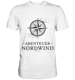 Abenteuer Nordwind – Kompass & Freiheit im Blick - Premium Shirt Bright Lights Arts
