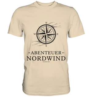 Abenteuer Nordwind – Kompass & Freiheit im Blick - Premium Shirt Bright Lights Arts