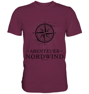 Abenteuer Nordwind – Kompass & Freiheit im Blick - Premium Shirt Bright Lights Arts