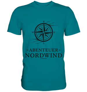 Abenteuer Nordwind – Kompass & Freiheit im Blick - Premium Shirt Bright Lights Arts