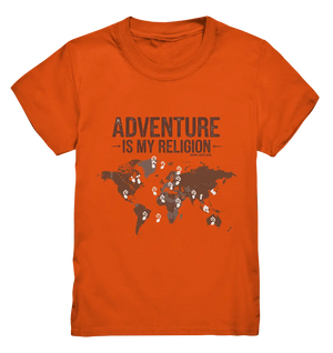 Adventure Is My Religion – Inspirierendes Weltkarten-Design für Reisende - Kids Premium Shirt Bright Lights Arts