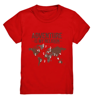 Adventure Is My Religion – Inspirierendes Weltkarten-Design für Reisende - Kids Premium Shirt Bright Lights Arts