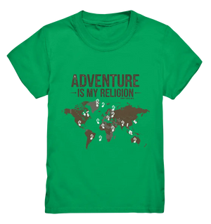 Adventure Is My Religion – Inspirierendes Weltkarten-Design für Reisende - Kids Premium Shirt Bright Lights Arts