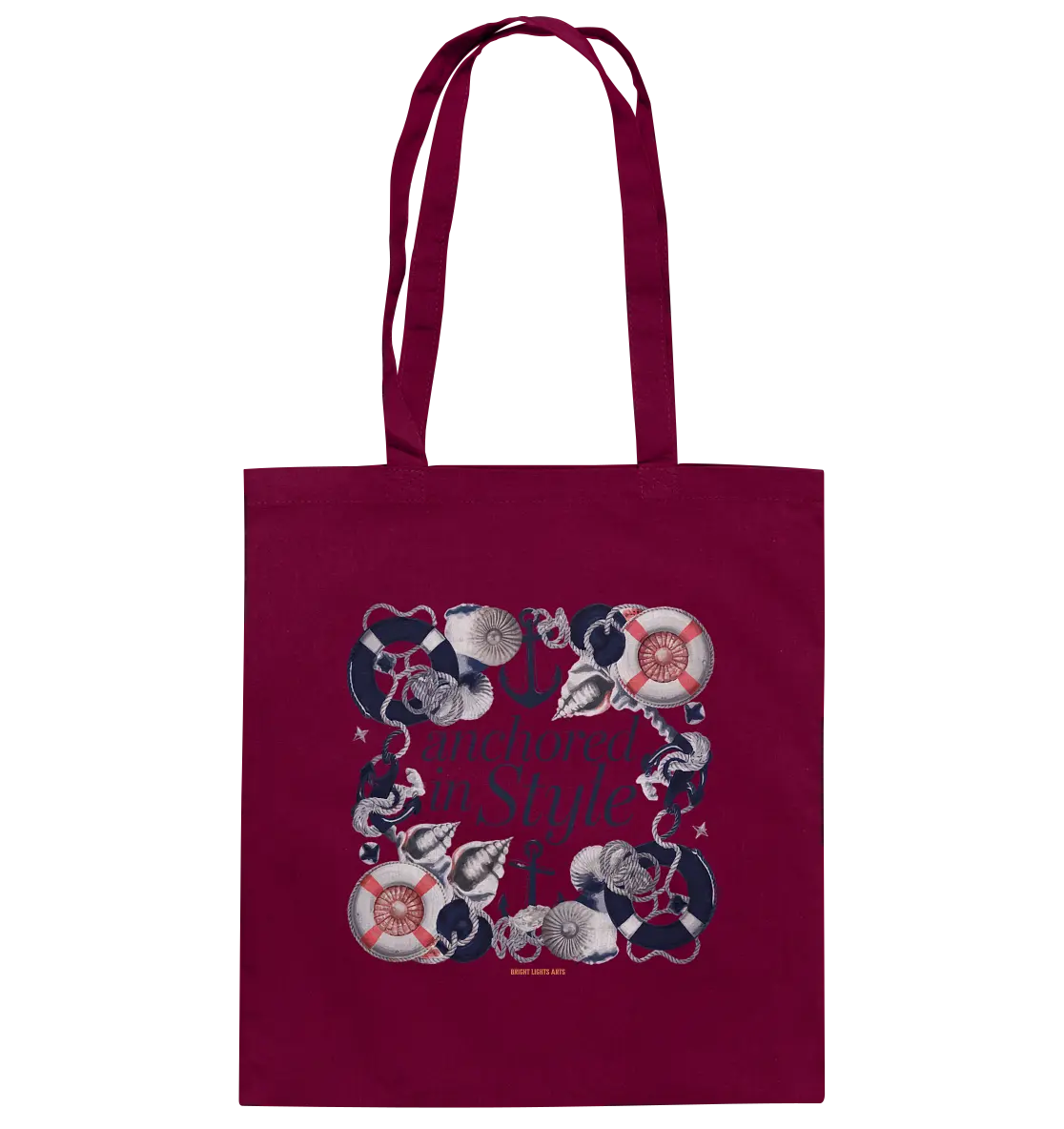 Anchored in Style – Elegantes Maritimes Design für Meerliebhaber - Baumwolltasche Bright Lights Arts