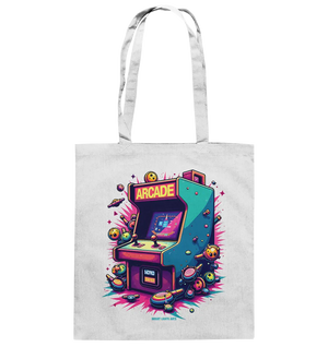 Arcade Action – Farbige Hommage an die Welt der Spielhallen - Baumwolltasche Bright Lights Arts