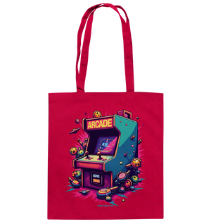 Arcade Action – Farbige Hommage an die Welt der Spielhallen - Baumwolltasche Bright Lights Arts