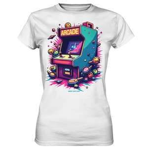 Arcade Action – Farbige Hommage an die Welt der Spielhallen - Ladies Premium Shirt Bright Lights Arts