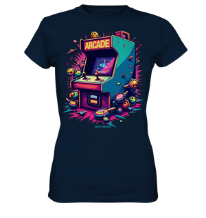 Arcade Action – Farbige Hommage an die Welt der Spielhallen - Ladies Premium Shirt Bright Lights Arts