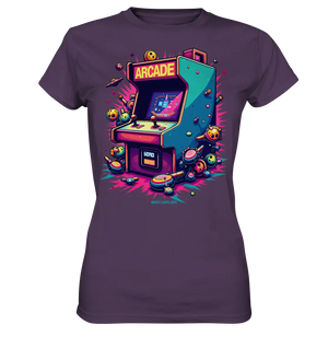 Arcade Action – Farbige Hommage an die Welt der Spielhallen - Ladies Premium Shirt Bright Lights Arts