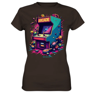 Arcade Action – Farbige Hommage an die Welt der Spielhallen - Ladies Premium Shirt Bright Lights Arts