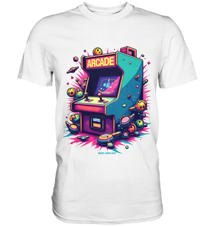 Arcade Action – Farbige Hommage an die Welt der Spielhallen - Premium Shirt Bright Lights Arts