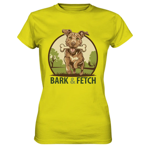 BARK & FETCH – Lebendiges Hunde-Design voller Energie - Ladies Premium Shirt Bright Lights Arts