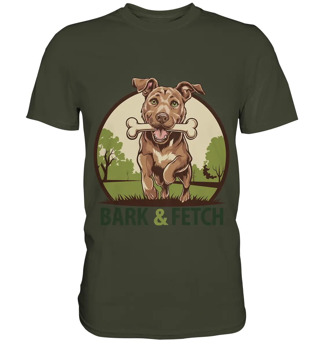BARK & FETCH – Lebendiges Hunde-Design voller Energie - Premium Shirt Bright Lights Arts