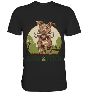 BARK & FETCH – Lebendiges Hunde-Design voller Energie - Premium Shirt Bright Lights Arts