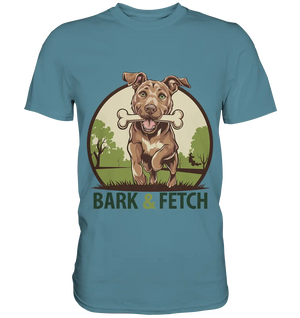 BARK & FETCH – Lebendiges Hunde-Design voller Energie - Premium Shirt Bright Lights Arts