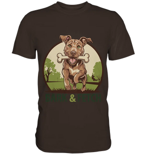 BARK & FETCH – Lebendiges Hunde-Design voller Energie - Premium Shirt Bright Lights Arts