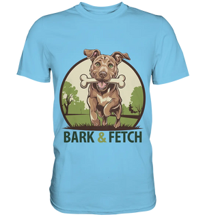 BARK & FETCH – Lebendiges Hunde-Design voller Energie - Premium Shirt Bright Lights Arts