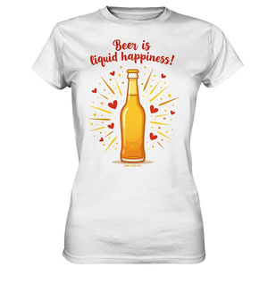 Beer is liquid happiness! – Humorvolles Bierflaschen-Design - Ladies Premium Shirt Bright Lights Arts
