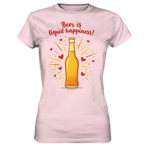 Beer is liquid happiness! – Humorvolles Bierflaschen-Design - Ladies Premium Shirt Bright Lights Arts