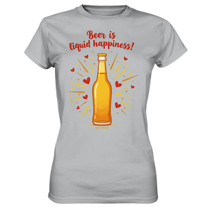 Beer is liquid happiness! – Humorvolles Bierflaschen-Design - Ladies Premium Shirt Bright Lights Arts
