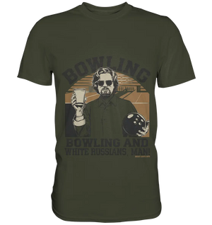 Bowling and white Russians, Man! - Premium Shirt Bright Lights Arts
