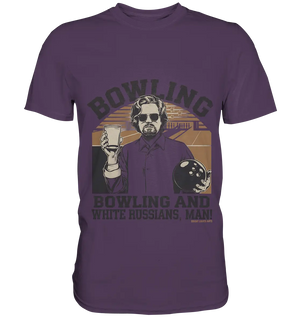 Bowling and white Russians, Man! - Premium Shirt Bright Lights Arts